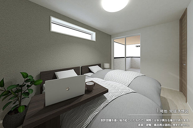 【1号地 主寝室】完成予想図