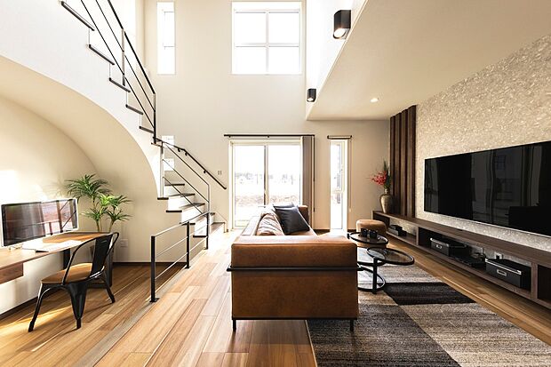 【【施工例】最寄りルナつくば陣場で公開中】陽光を取り込むだけでなく、開放感を高める吹抜けや
リモートや子どものスタディスペースとしても活用できる、階段下のワークスペース。
他にも様々な空間の使い方は、創建からご提案させていただきます。