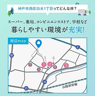 周辺施設MAP 約650ｍ～1450ｍ