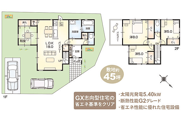 【4LDK】【ZEH仕様 + G2グレード仕様付】（外構工事付、消費税込）