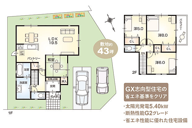 【4LDK】【ZEH仕様 + G2グレード仕様付】外構工事付、消費税込