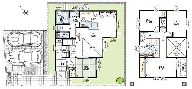 【4LDK】吹き抜けがある解放感あふれるリビング。「マルチスキップフロア」は、お子様のスタディスペースとしても最適です。