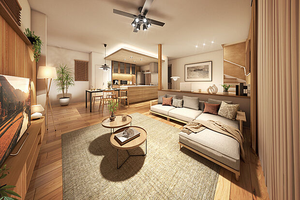 【質感や機能性で空間を飾るインテリア】
木目を活かした落ち着いた風合いが魅力の銘木フロア材や、天然木ならではの木の豊かな表情や温もりのあるウッドパネルを採用しました。※号棟により採用状況が異なります。