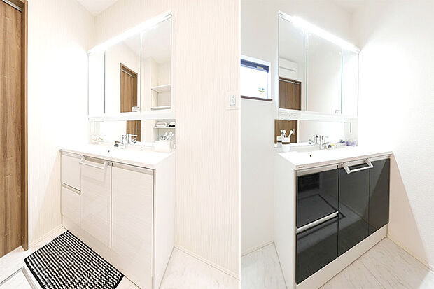 【ドレッサー／Panasonic「シーライン」】ゆとりある洗面スペースとスタイリッシュなデザインが魅力的な洗面化粧台。