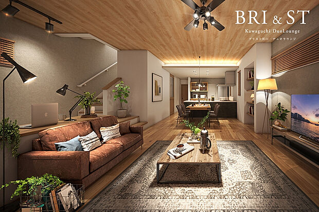 【PLAN2】家族が程よい距離感で暮らせる自由度の高い空間設計の家。※2号棟完成予想図