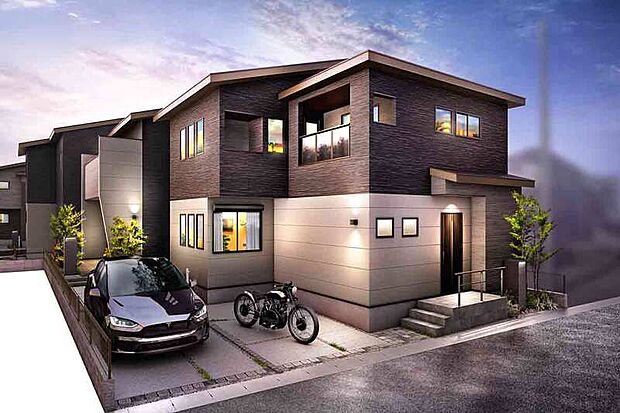 【洗練と気品が宿る街並みデザイン】エクステリアには、シックでどこかクラシカルな風合いが気品を感じさせるアイテムを配置。