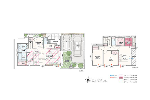 【4LDK】4LDK+マルチスペース+土間収納+パントリー+リネン庫+ウォークインクローゼット