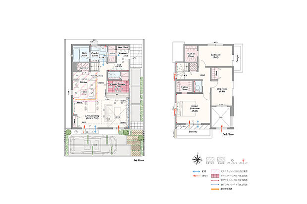 【3LDK(4LDK対応可※別途有償)】3LDK(4LDK対応可※別途有償)+土間収納+パントリー+リネン庫+2ウォークインクローゼット