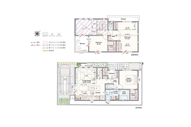 【3LDK(2・4LDK対応可※別途有償)】3LDK(2・4LDK対応可※別途有償)+土間収納+パントリー+リネン庫+2ウォークインクローゼット