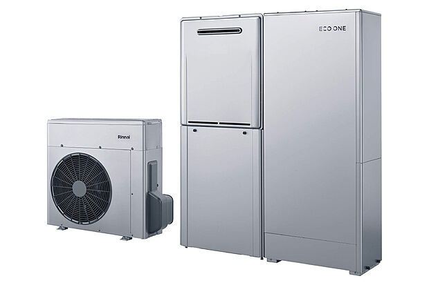【【エコワン(70Lタイプ)】】災害時にも活躍するガスと電気が一つになったハイブリッド給湯器を搭載。2つのライフラインがあれば、もしもの災害時にも安心・安全です。※写真はイメージです。