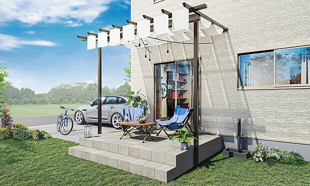 【プラン例 26坪 二階建て】
商品名:『SODATEL - アウトドアを楽しむ家 -』
本体価格:1365.8万円(税込)
※パッケージオプション250万円含む諸費用が別途掛かります。