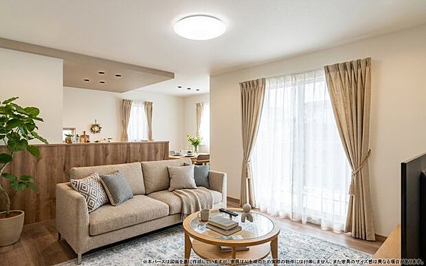 【LDK イメージパース】 ※画像は設計図面を基に作成したイメージです。