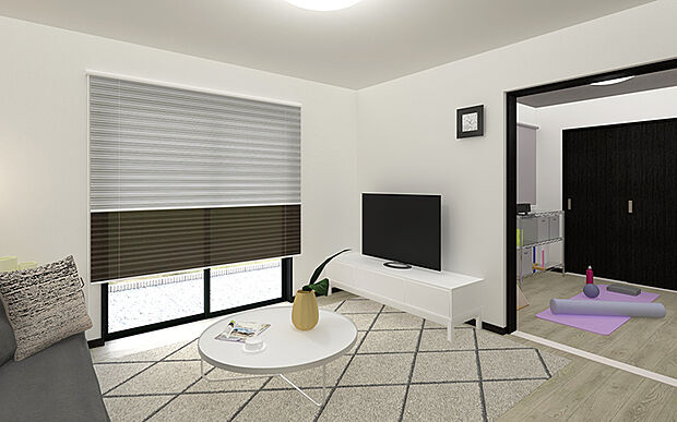 【【2号棟 1F洋室イメージ】】※画像は設計図面を基に作成したイメージです