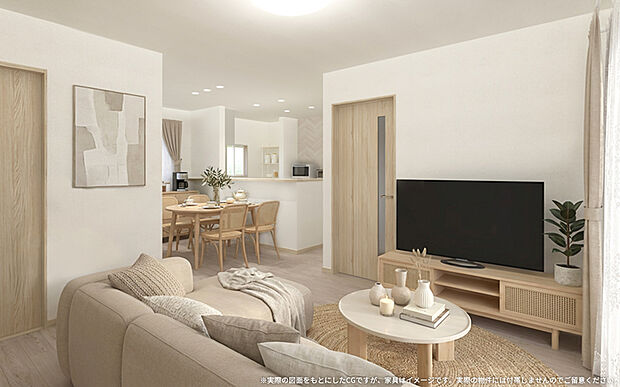 【【1号棟LDK イメージパース】】※画像は設計図面を基に作成したイメージです。