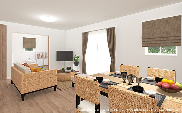 【【6号棟LDK　イメージパース】】※画像は設計図面を基に作成したイメージです。