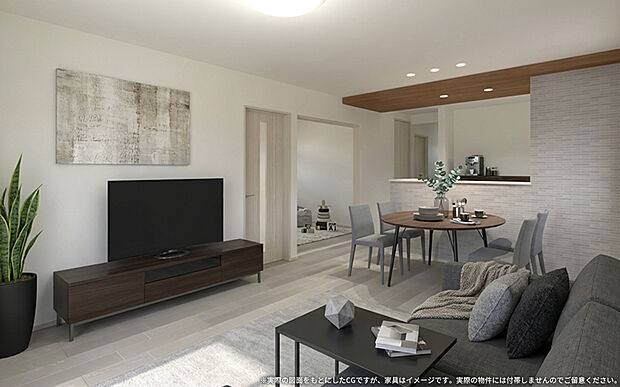 【【1号棟LDK イメージパース】】※画像は設計図面を基に作成したイメージです。