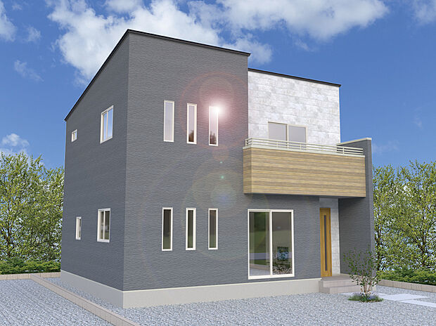 【【1号棟外観完成予想図】】※パースは設計図面を基にした完成予想図です。