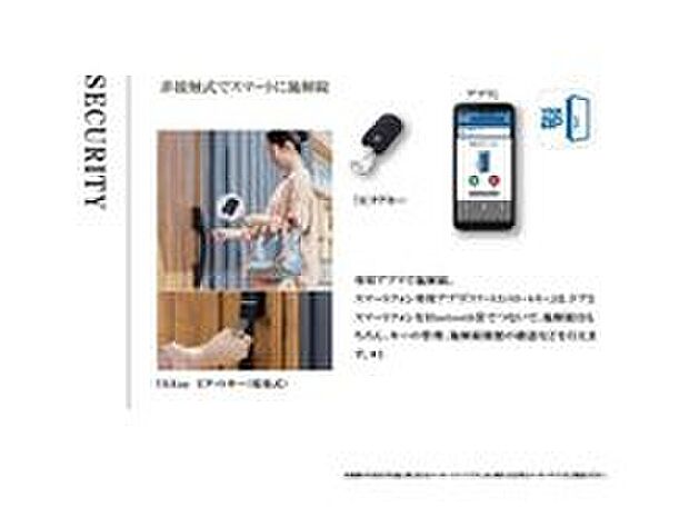 【YKKap ピタットキー】ドアハンドルにTAGキーをかざして上下2カ所の鍵を施錠解錠できます。スマホアプリとの連動でも操作可能。