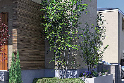 【公園の潤いを街へつなぐ四季折々の豊かな植栽計画】