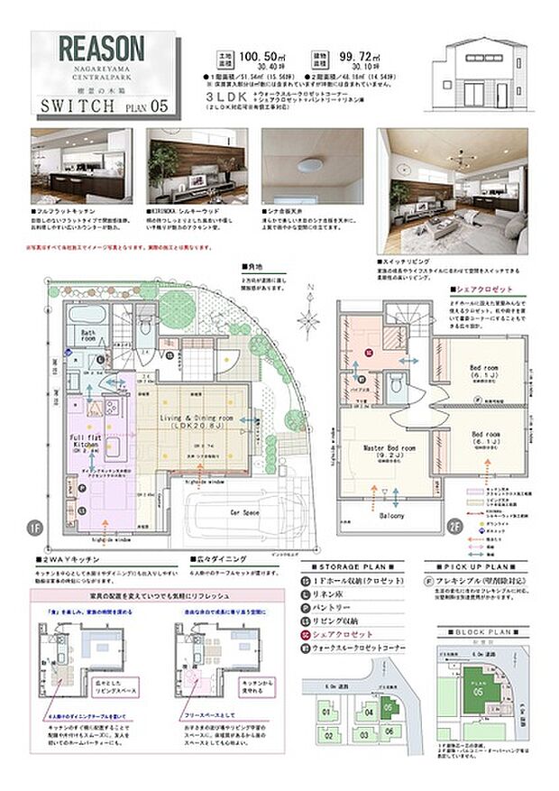 【3LDK(2LDK対応可※有償工事)】3LDK(2LDK対応可※有償工事)+ウォークスルークロゼットコーナー+シェアクロゼット+パントリー+リネン庫