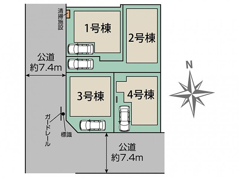 足立区東伊興2丁目4棟 区画図