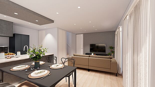 C棟LDK　完成予想図
家族が自然と集まる、心地よい広さのLDK