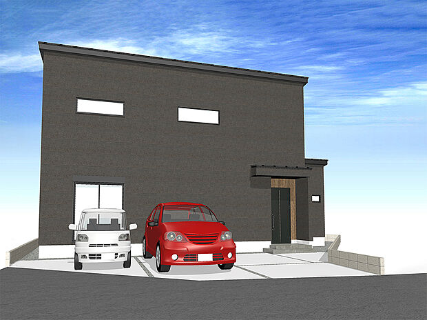 【BV４阿弥陀町阿弥陀３】完成予想外観パース・現へご案内いたします！はじめての見学予約でアマゾンギフトカード3000円分プレゼント！ぜひ、ご利用ください！TEL:0120-31-8848