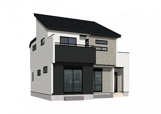 1号棟　完成イメージ2　カースペース2台・北東角地