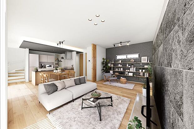 【暮らしの様々な場面を快適さと美しさで演出するインナーデザイン】リビングやそこにつながる+α空間が心地いい居場所となるよう、それぞれに魅力のちがうプランニングをご用意しました。ゆとりあるスペースを設けた収納計画やインテリア、設備も厳選。住空間の快適性を高めます。