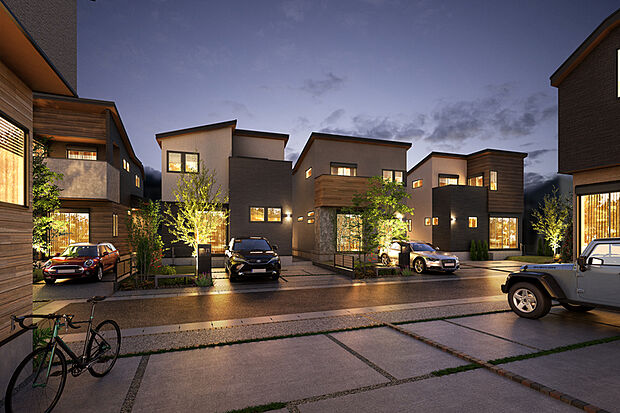 【【灯かりのいえなみ協定(R)】】分譲住宅の住民がガイドラインに沿った協定に基づき、街全体で常夜灯を自動点灯させる仕組みです。防犯性も高め家族の安心にもつながります。