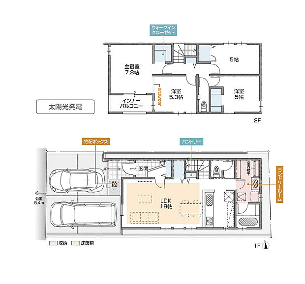 【A棟】
価格4490万円、4LDK、土地面積101.2m2、建物面積99.17m2