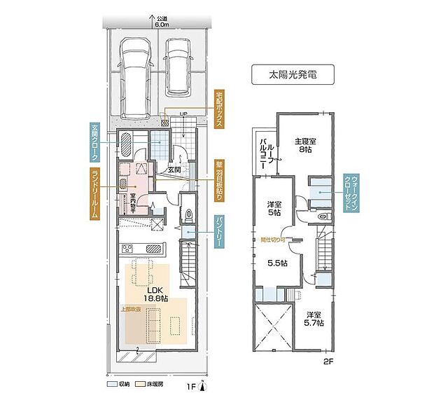 【3LDK+S】・3LDK+フリースペース+ランドリールーム+玄関クローク