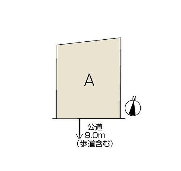 【区画図】限定１邸／52坪超の広々した敷地。　周囲を気にせずのびのび過ごせる、限定1邸ならではの特別感も魅力です。
