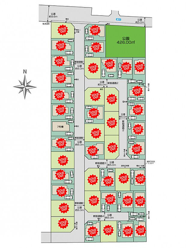 花小金井前沢2期全42棟 区画図