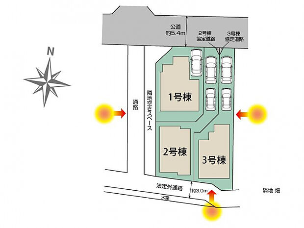 東村山市野口町3丁目3棟  区画図