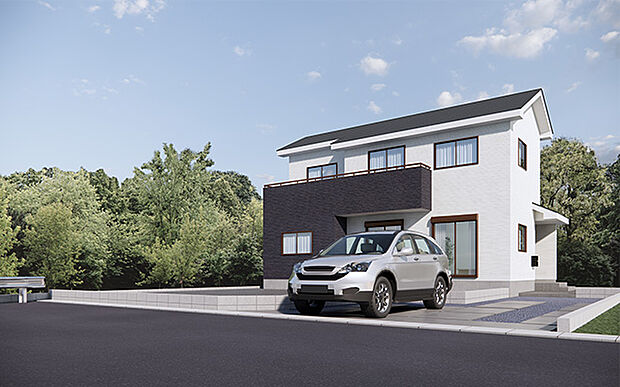 完成予想図：外観（1号棟）