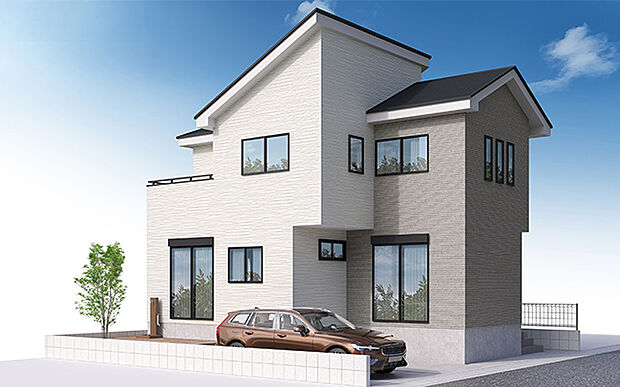 完成予想図：外観（1号棟）