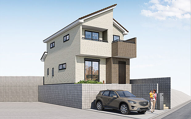 完成予想図：外観（2号棟）