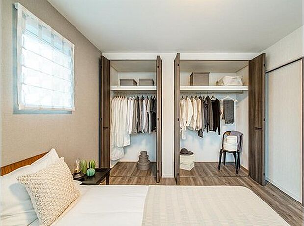 【豊富な収納スペース】シューズインクローゼットやウォークインクローゼット、ダブルクローゼットなど、それぞれの建物に合わせて豊富な収納スペースをご用意しています。
（画像はイメージです）