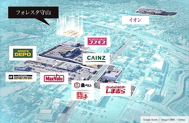徒歩圏内に多彩な商業利便施設が充実。