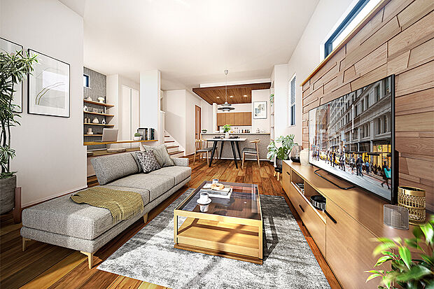 【自分らしさを演出する上質な空間デザイン】
個性的で豊かな暮らしを創出するコンビネーションデザインを採用。素材にこだわり、優美な雰囲気で落ち着いた居心地のよいくつろぎの空間を味わえます。