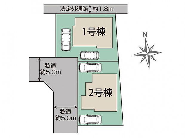 小平市回田町2棟 区画図