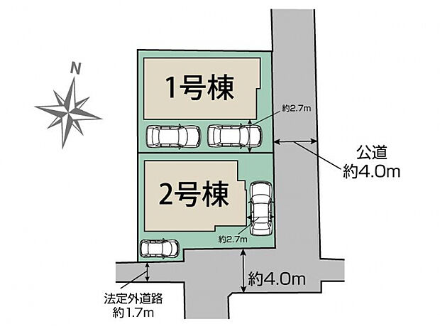 小田原市酒匂5丁目2棟 区画図