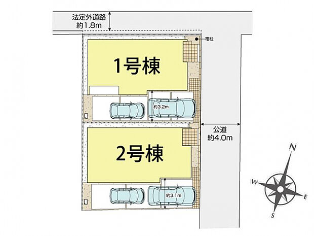 茅ヶ崎市室田3丁目2棟 区画図