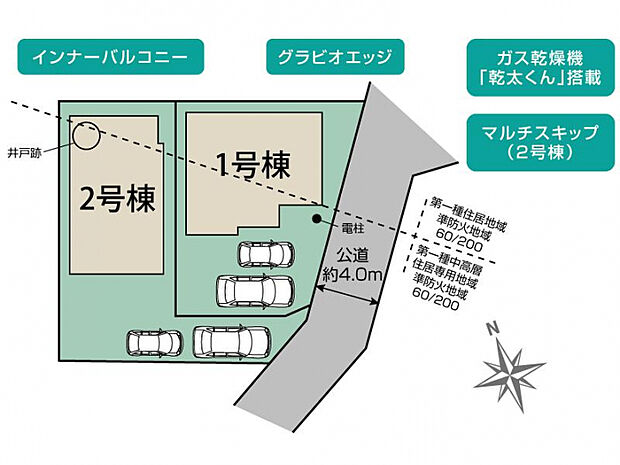 平塚市南原3丁目2棟 区画図