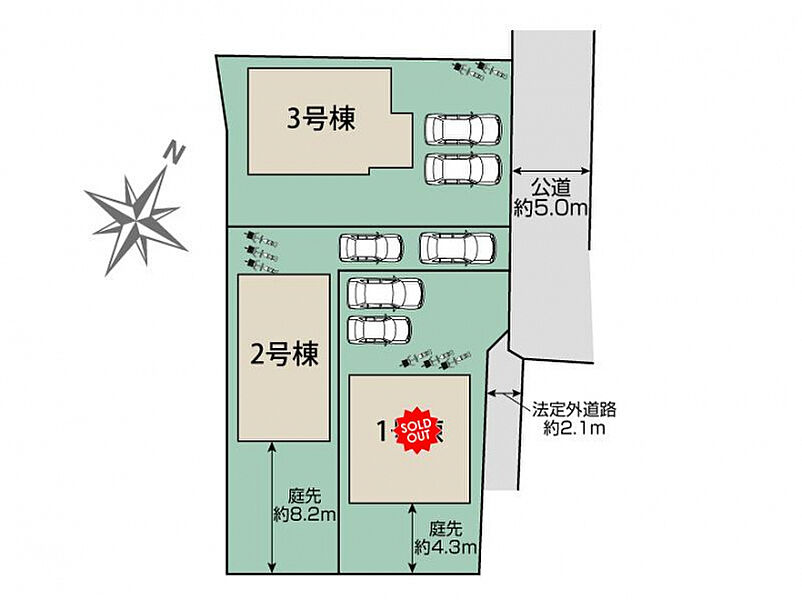 足柄上郡山北町岸2棟 区画図