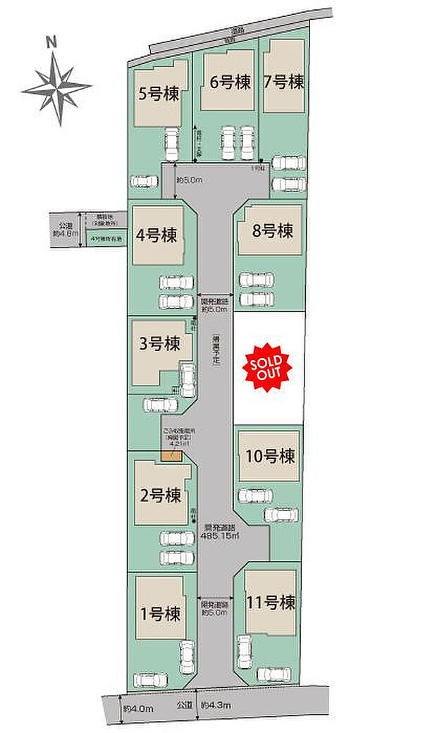 秦野市渋沢11棟 区画図