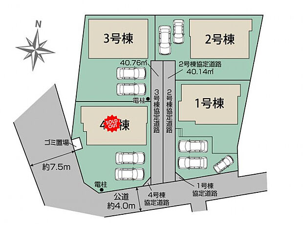 中郡大磯町西小磯4棟 区画図