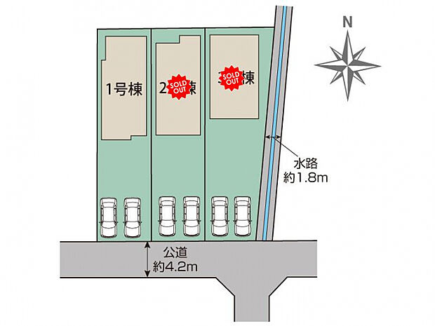 平塚市山下3丁目3棟 区画図
