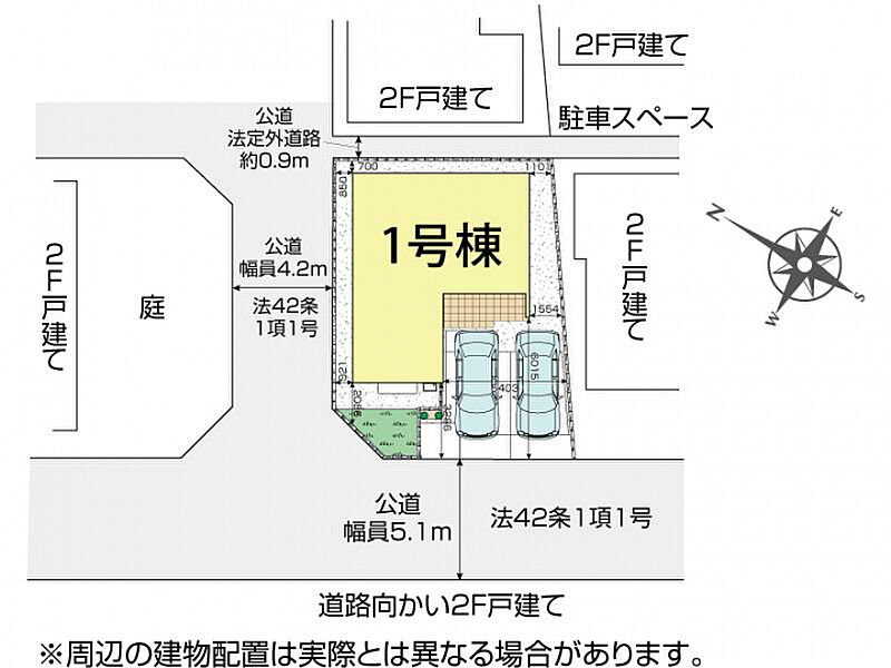 狭山市水野6期1棟 区画図